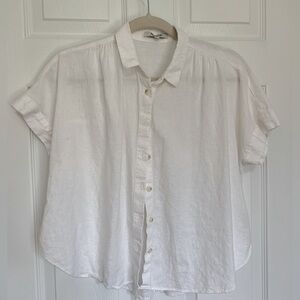 Madewell linen blend camp shirt
